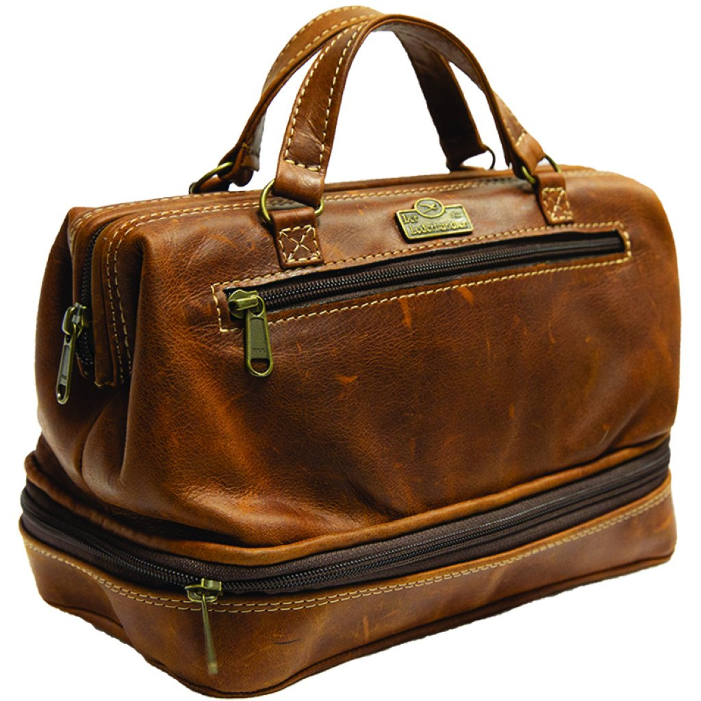 LEDER TOILETRY BAG NO.6 STIFF TOBACCO